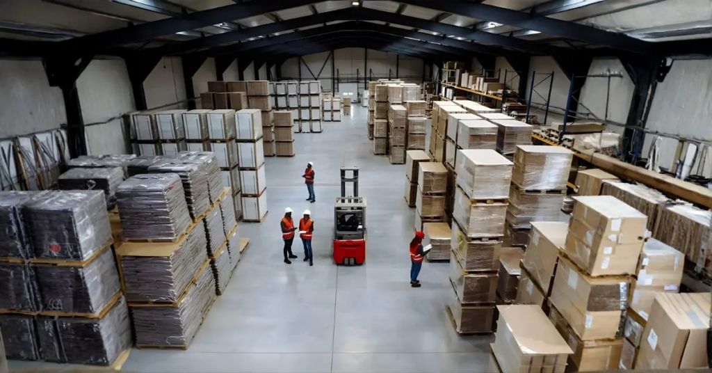 automation consultant walking in facility with customer