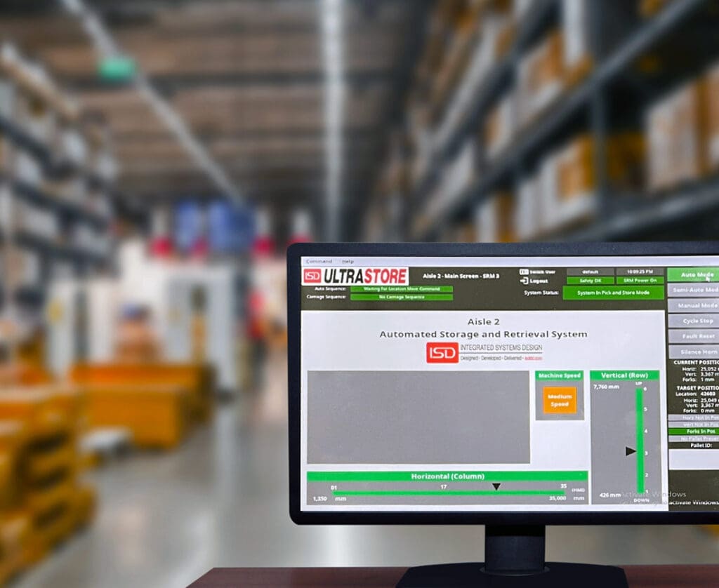 warehouse control software interface to manage operation