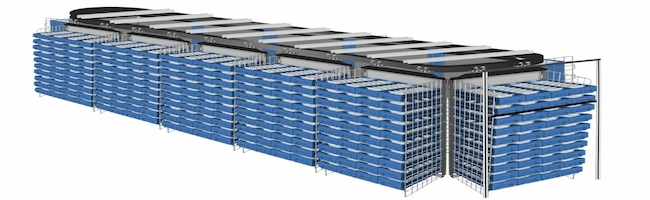 ISD-Horizontal Carousel with Bins - ISD Horizontal ASRS with Bins
