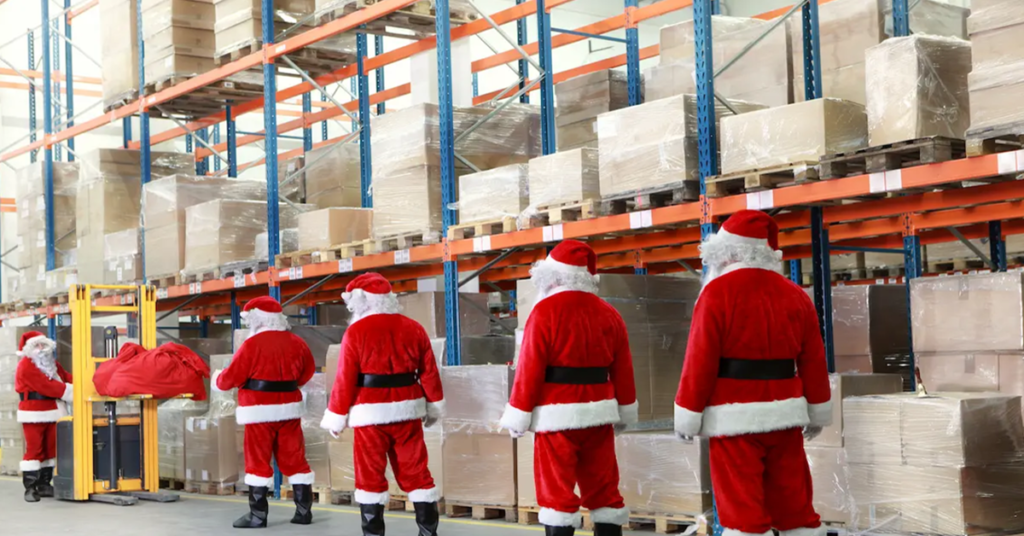 Peak season fulfillment warehouse order picking