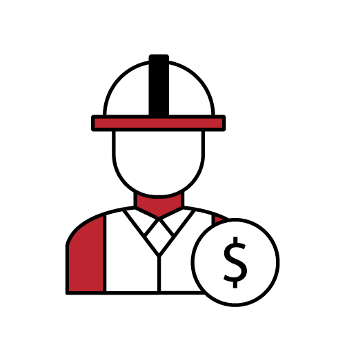 Labor Cost Icon in Aerospace