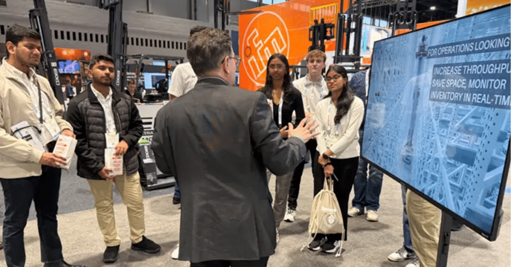 Student Day partnership in Modex - ISD ISD is showing it's warehouse automation services to students at Modex conference